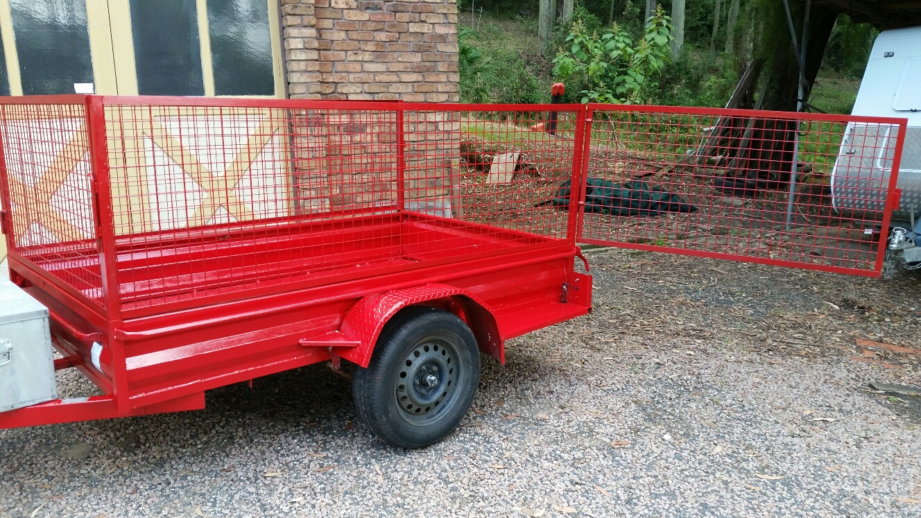 8 x 5 box trailer with cage - toolbox