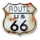 ROUTE 66 RUSTED 60CM ROUND SIGNS AND DIE CUTS