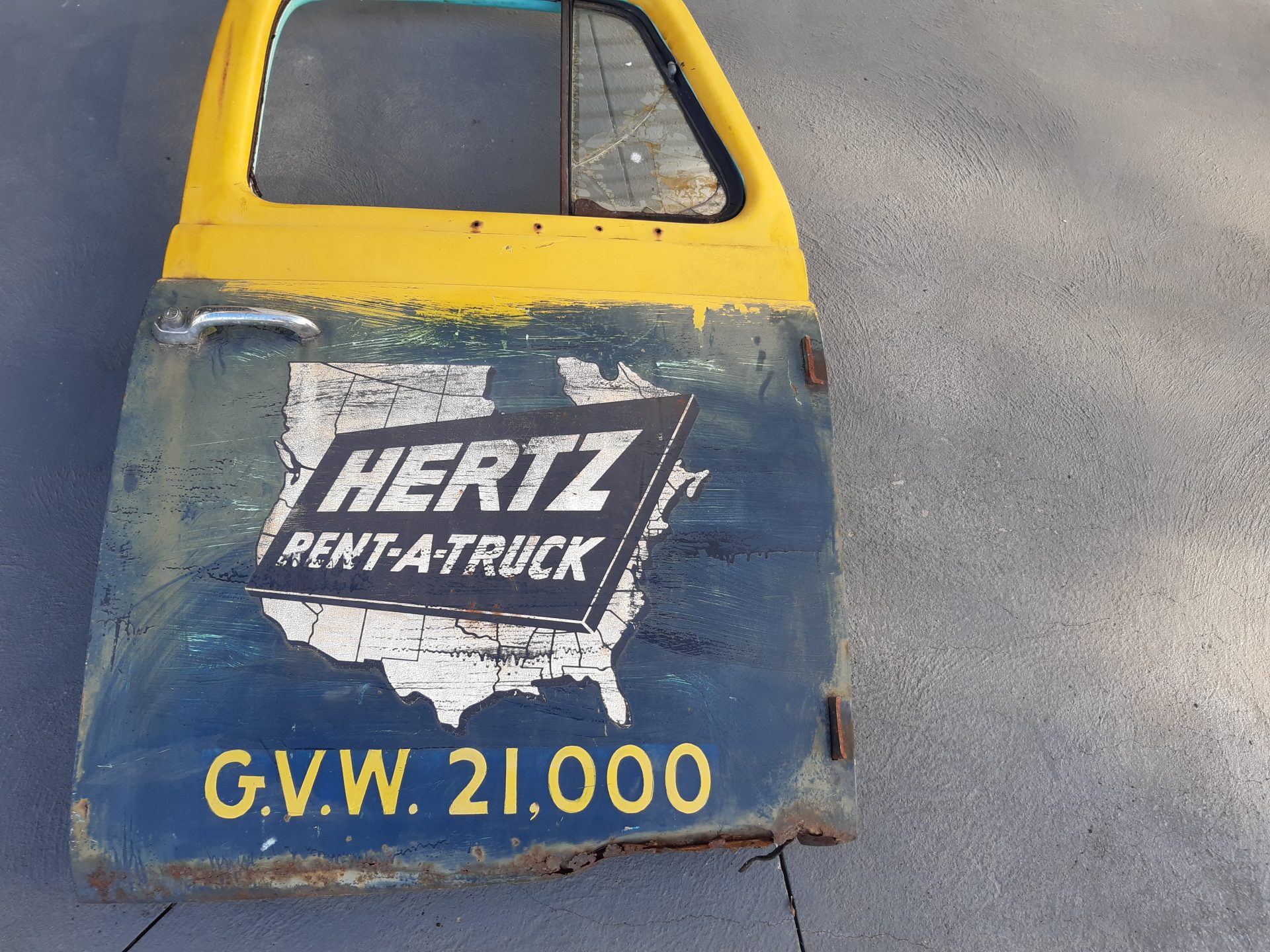 Vintage Hertz truck door